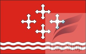 Flaga gmina Kamieniec - na zamówienie 150x90 Kamieńca          