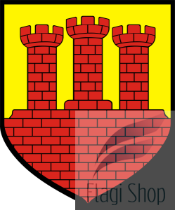 Flaga gmina Kaźmierz - na zamówienie 110x70 Kaźmierza        