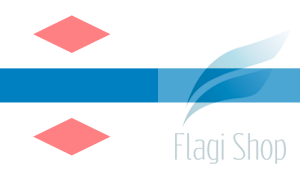 Flaga miasta Białogard - na zamówienie 150x90 Białogardu   