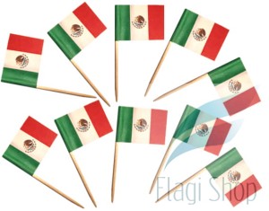 Flaga MEKSYK Pikery 20 szt Wykałaczki MEKSYKU 