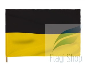 Flaga Kaszubska 110x70 cm Czarno Żółta Kaszub PREMIUM