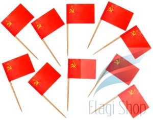 Flaga ZSRR Pikery 20 szt Wykałaczki Związek Radziecki