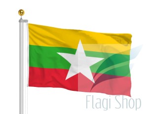 Flaga Birma Mjanma 150x90 cm Flagi Birmy Mjanmy