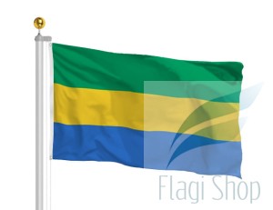 Flaga Gabon 150x90 cm Flagi Gabonu Gabońska