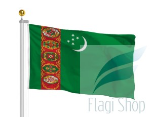 Flaga Turkmenistan 150x90 cm Flagi Turkmenistanu