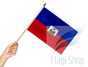 Flaga na patyku Haiti 30x45 Flagi Haiti