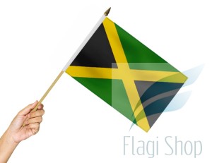 Flaga na patyku JAMAJKA 45X30 Jamajki Jamaica Bob
