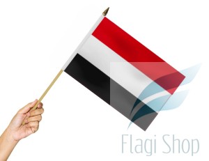 Flaga na patyku Jemen 30x45 Flagi Jemenu