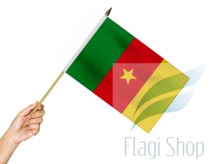 Flaga na patyku KAMERUN 45X30 Kamerunu Cameroun