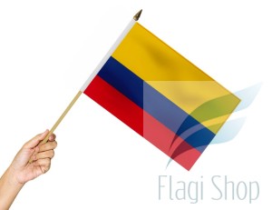 Flaga na patyku KOLUMBIA 45X30 Kolumbii Colombia