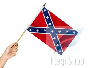 Flaga na patyku Konfederacja 45x30 Konfederatka US