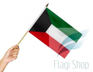 Flaga na patyku Kuwejt 30x45 Flagi Kuwejtu