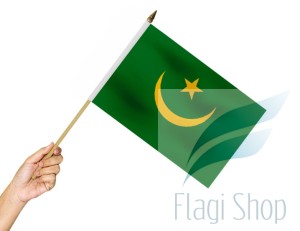 Flaga na patyku Mauretania 30x45 Flagi Mauretanii