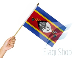 Flaga na patyku Suazi 45x30 Flagi Suazi Królestwo Eswatini