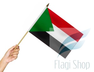 Flaga na patyku Sudan 30x45 Flagi Sudanu