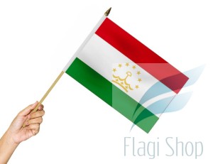 Flaga na patyku Tadżykistan Flagi Tadżykistanu