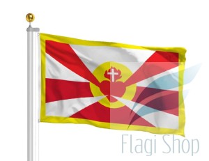 Flaga Serce Jezusa 150x90 cm (na zamówienie)