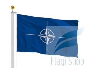 Flaga NATO 150x90 cm Natowska Flagi Natowskie MOCNA