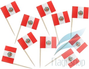 Flaga PERU PERUWIAŃSKA Pikery 20 szt. Wykałaczki Peru