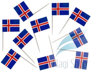Flaga ISLANDIA Pikery 20 szt. Wykałaczki ISLANDII