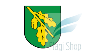 Flaga gminy Dąbrowa Chełmińska - na zamówienie 110x70 Dąbrowy Chełmińskiej