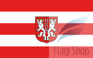 Flaga miasta Kąty Wrocławskie - na zamówienie 110x70 Kątów Wrocławskich