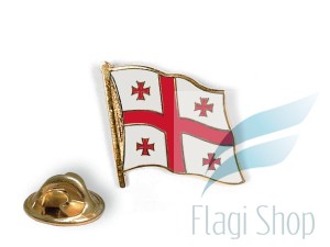 Przypinka GRUZJA Flaga Pins Wpinka GRUZJI - falista