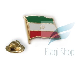 Przypinka IRAN Flaga Pins Wpinka IRANU - falista