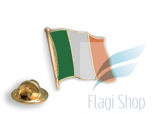 Przypinka IRLANDIA Flaga Pins Wpinka IRLANDII - falista