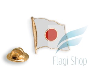 Przypinka JAPONIA Flaga Pins Wpinka JAPONII - falista