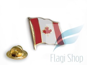 Przypinka KANADA Flaga Pins Wpinka KANADY - falista