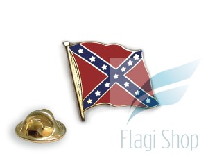 Przypinka KONFEDERACJA Flaga Pins Wpinka Konfederacji - falista