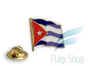 Przypinka KUBA Flaga Pins Wpinka KUBY - falista