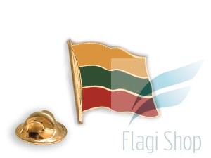 Przypinka LITWA Flaga Pins Wpinka LITWY - falista