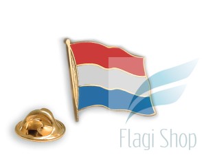 Przypinka LUKSEMBURG Flaga Pins Wpinka LUKSEMBURGA - falista