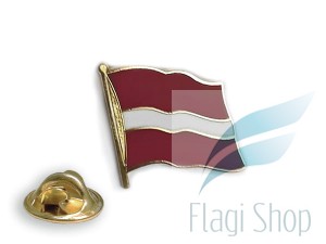 Przypinka ŁOTWA Flaga Pins Wpinka Łotwy - falista