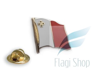 Przypinka MALTA Flaga Pins Wpinka MALTY - falista