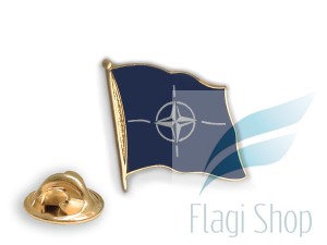 Przypinka NATO Flaga Pins Wpinka Natowska - falista