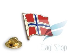 Przypinka NORWEGIA Flaga Pins Wpinka NORWEGII - falista
