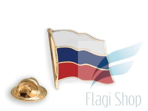 Przypinka ROSJA Flaga Pins Wpinka ROSJI - falista