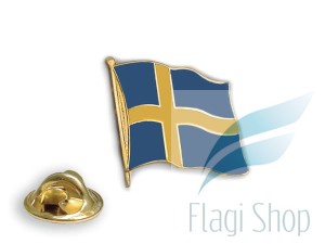 Przypinka SZWECJA Flaga Pins Wpinka Szwecji - falista