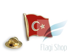 Przypinka TURCJA Flaga Pins Wpinka TURCJI - falista