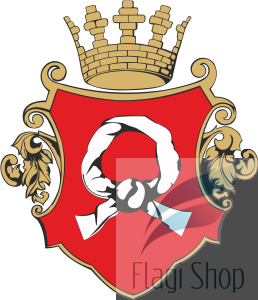 Flaga miasta Czarnków - na zamówienie 110x70 Czarnkowa