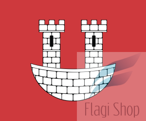 Flaga miasta Pyskowice - na zamówienie 150x90 Pyskowic