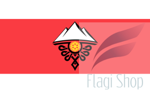 Flaga gminy Bukowina Tatrzańska - na zamówienie 110x70 Bukowiny Tatrzańskiej