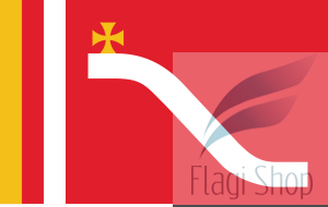 Flaga Powiat proszowicki - na zamówienie 110x70 Powiatu proszowickiego