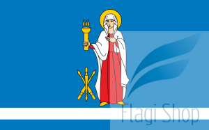 Flaga miasta Janów Lubelski - na zamówienie 150x90 Janowa Lubelskiego