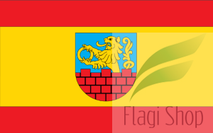 Flaga miasta Łaszczów - na zamówienie 110x70 Łaszczowa