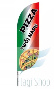 Winder Husar PIZZERIA Włochy - Twój napis 350 cm flaga 80x250 cm #7