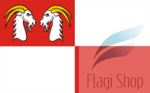 Flaga gminy Kozy - na zamówienie 110x70 Kóz  